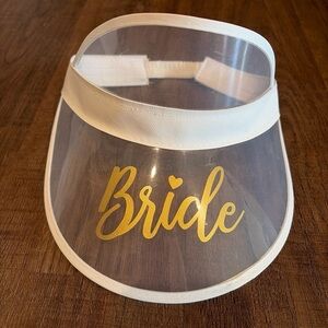 Bride Gold and White Party Visor